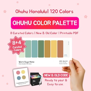 Ohuhu-markeringskleurenpalet | Gezellige sfeer | 120 kleuren | Oude versus nieuwe codes (afdrukbare pdf)