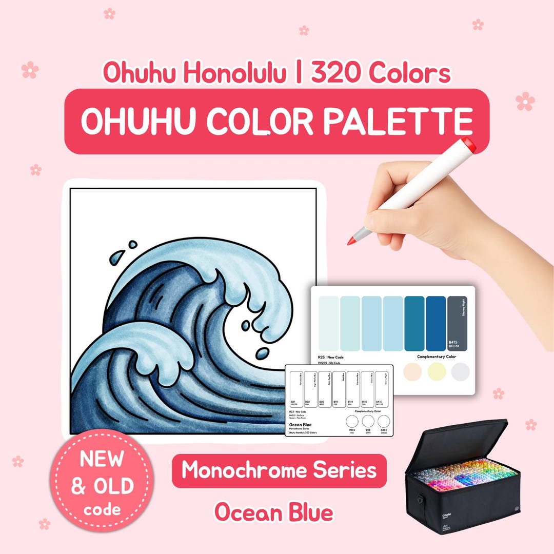 Ohuhu Color Palette for 320 Markers | New & Old Code | Marker Color ...
