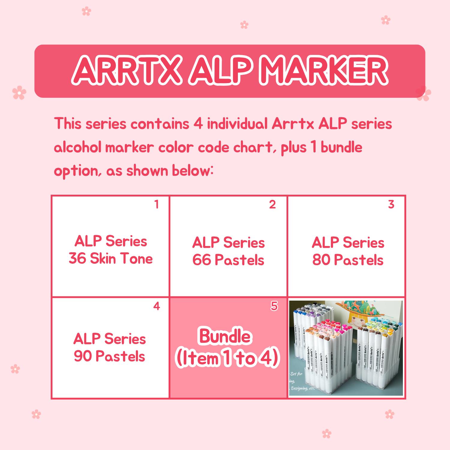 Arrtx Alcohol Marker Color Code Chart | APL Series | Big Bundle | Excel ...