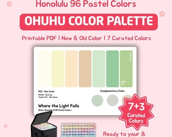 Ohuhu Color Palette for 96 Pastels Marker | New & Old Code | Soft Background | Where the Light Falls