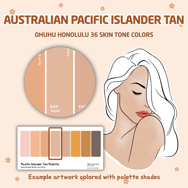 Honolulu Color Ohuhu Color Palette | Honolulu 36 Colors | Australian Skin| Old - New ...