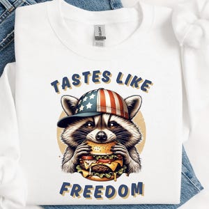 Sabe a libertad PNG, Mapache gracioso PNG, Descarga digital, Sublimación patriótica del 4 de julio, Panda basura PNG, Camiseta de la libertad de EE. UU. PNG