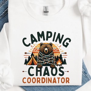 Noches de camping divertidas PNG, camiseta de camping PNG, camiseta de camping familiar PNG, diseño de sublimación de camping, autocaravana al aire libre, descarga digital instantánea