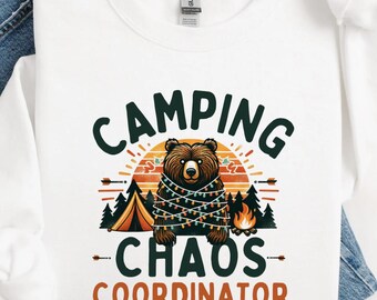 Funny Camping Nights PNG: Family Shirt Sublimation Design (Digital Download