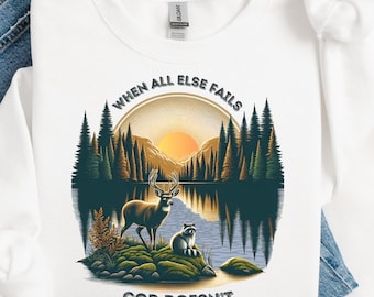 When All Else Fails God Doesn't PNG, Christian Png, Bible Christian Png, Religious Png, Scripture Sublimation Design, High Resolution PNG