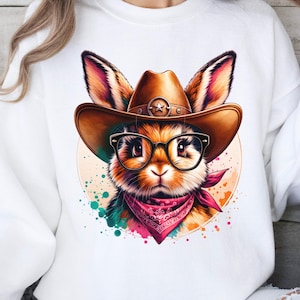 Howdy Easter Png, Western Easter Bunny PNG, Cowboy boots Easter, Happy Easter Png, Funny Easter Png, Retro Easter Shirt
