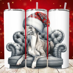 Whippet Tumbler Wrap SEAMLESS, Whippet PNG, Download digitale istantaneo, Greyhound Tumbler Wrap, Dog Tumbler Wrap, Greyhound png, 20oz skinny