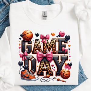 Basketball Png, Basketball Game Day Png, Basketball Mama Png, Basketball Mom Png Sublimation, Coquette Basketball Png Shirt Design, Game Day