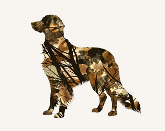 Camo jakthund PNG: Retriever sublimeringsbild (digital nedladdning)