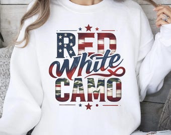 USA Hunting PNG: Patriotic Camo, 4th of July Design (Digital Download