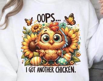 Funny Chicken PNG: Rustic Farmhouse Sublimation Design (Digital Download