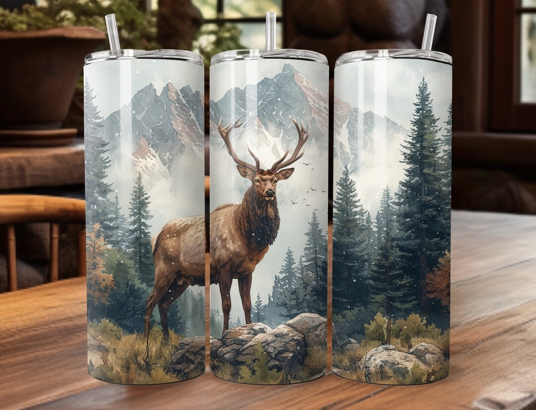 Deer Hunting Season Tumbler Wrap 20oz Skinny Tumbler Sublimation ...