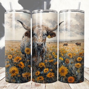 Longhorn-png, NAADLOZE Tumbler Wrap 20 oz skinny Tumbler, sublimatieontwerp, digitale download png, Western Tumbler Wrap, longhornvee, png