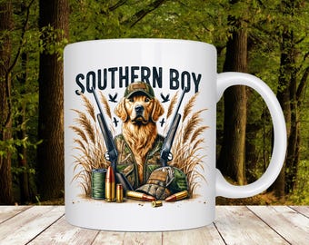 Southern Boy Png, Jakthund Png, Kamouflage Png, Camo Hund Png, Retro Hunt Png, Camo Duck Hunting T-shirt Png, Jaktsublimeringsdesign