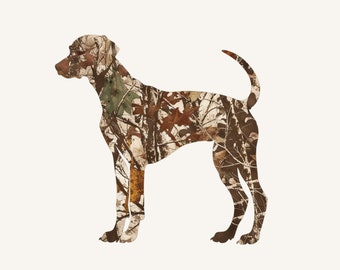 Camo jakthund PNG, digital nedladdning, ankjakt sublimering PNG, jakthund sublimering, camo sublimering PNG, pointer jakthund png