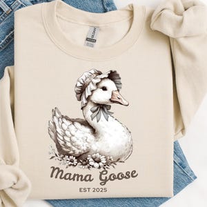 Mama Gans PNG, neue Mama est 2025, neue Mama Shirt PNG, Muttertagsgeschenk Design, Mädchen Jungen Mama PNG, Neugeborene Mama Sublimation Digitaler Download