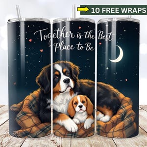 Dog Best Friends Tumbler Wrap, Pet Dog 20oz Skinny Tumbler Sublimation Designs, My Best Friend Has Paws Digital Download PNG, Dog Mama PNG