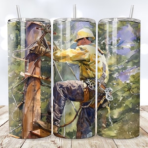 Lineman Tumbler Wrap, Lineman Gifts, SEAMLESS Tumbler Wrap, Lineman PNG, 20oz skinny tumbler template, Lineman PNG, Tumbler wrap for men