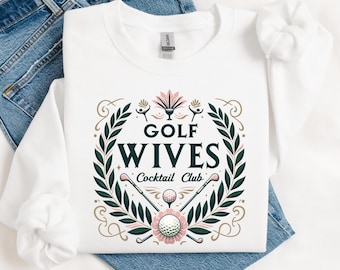 Golf Wives Cocktail Club Shirt PNG: Trendy Golf Sublimation (Digital Download)