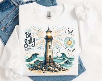 Be Salty Stay Lit Matthew 5:13-14 PNG, Christian Shirt Design, Salty Digital File, Religious Digital Download, Christian Sublimation Design