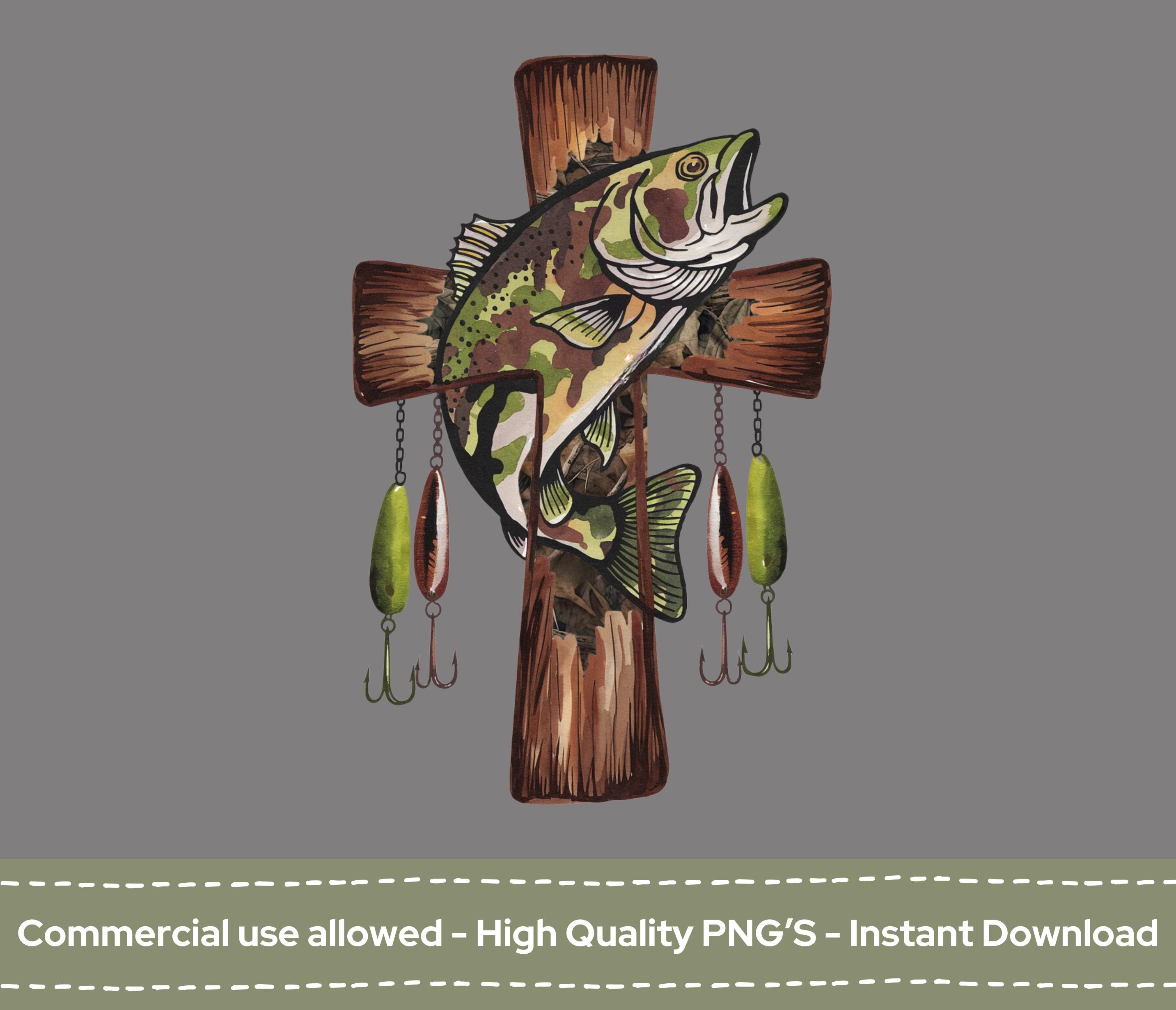 Camo Cross Fishing Png, Christian Fishers of Men Png, Bible Nature ...