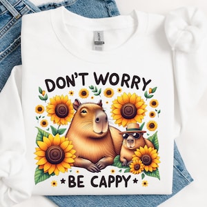 Capybara PNG, sei glücklich Shirt PNG, Capybara Design, Niedliches Capybara PNG, Lustiges Capybara Clipart, Capybara Sublimation, Capybara Shirt PNG