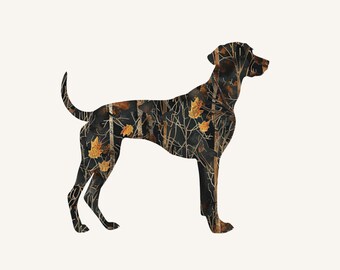 Camo jakthund PNG, digital nedladdning, ankjaktsublimering PNG, pointer jakthundsublimering, camo sublimering PNG, jakthund png
