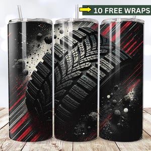 Tire Tracks Tumbler Wrap, Racing Flag Tumbler Print, Racing Tumbler Sublimation Design, Distressed Dirt Tire Track Texture Png,dirty tumbler