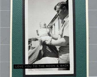 Father and Baby blank card