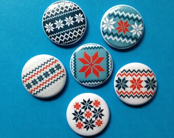 Nordic Sweaters MAGNETS set of Six