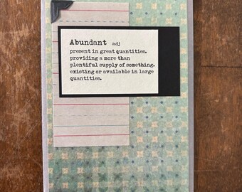 Abundance note card