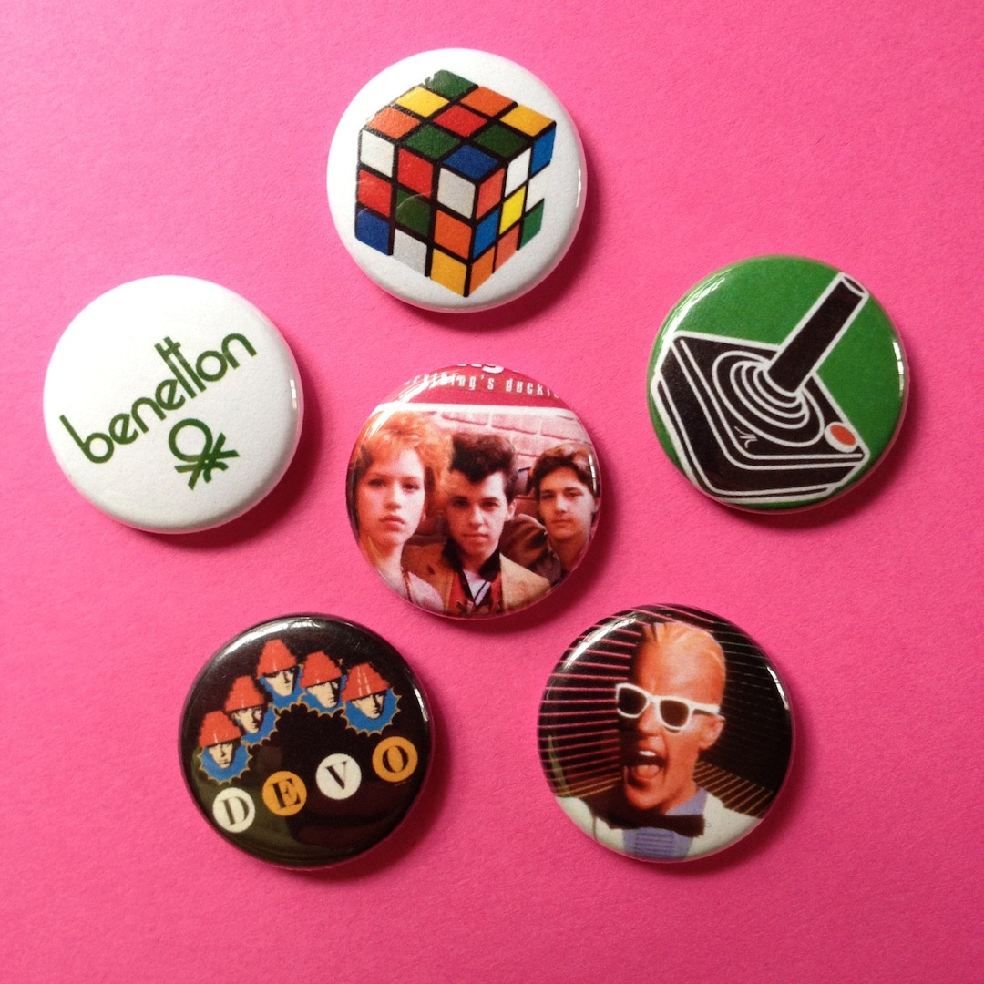 Love the 80s Pinback Buttons Set of 6 - Etsy
