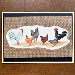 Chickens blank card