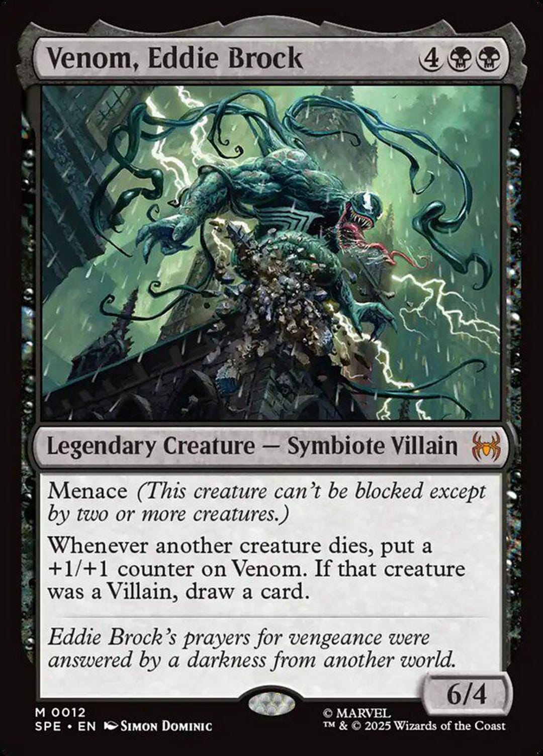 Venom, Eddie Brock [proxy Orica] Magic the Gathering Marvel's