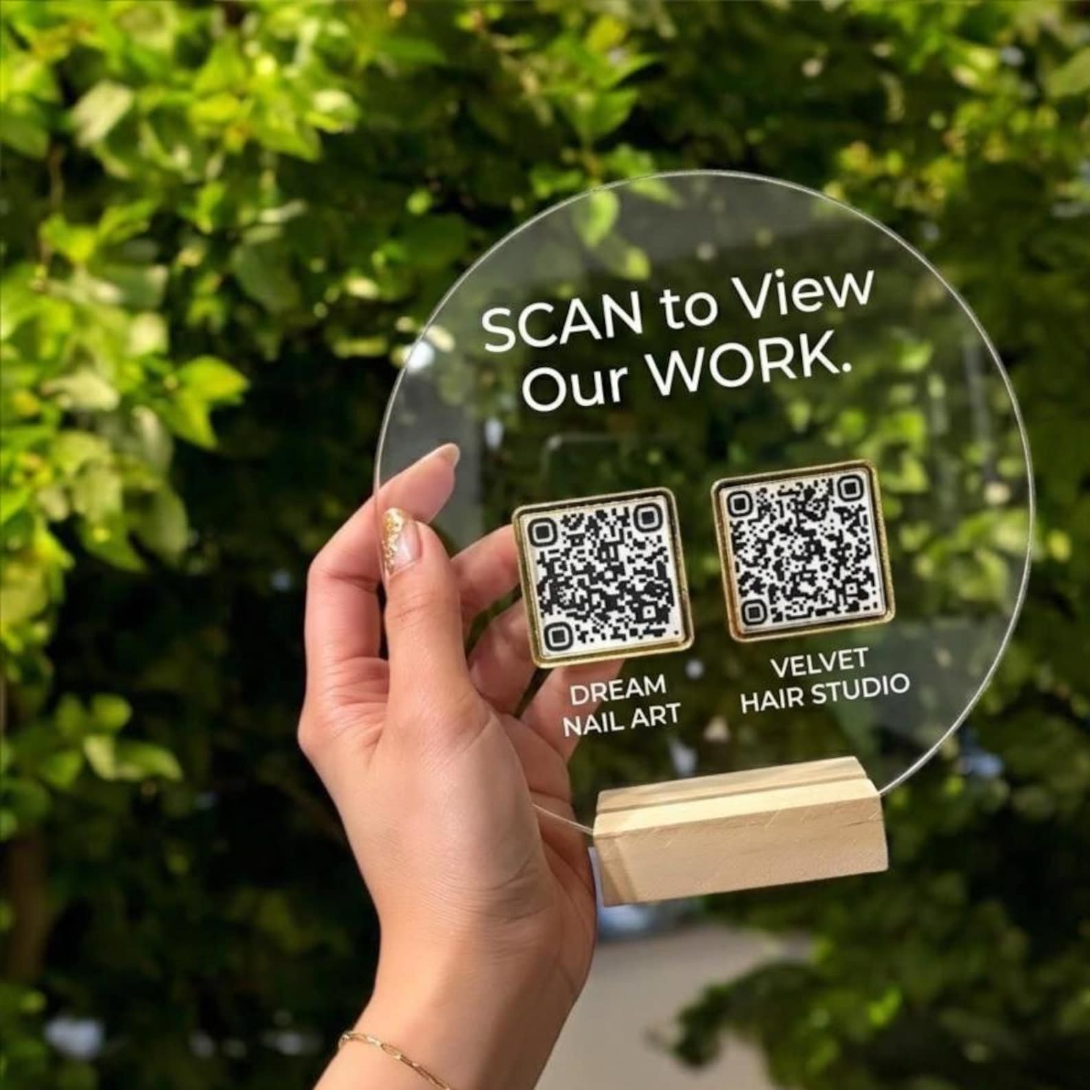 Custom Acrylic Qr Sign, QR Code Payment Sign, Social Media Qr Sign ...