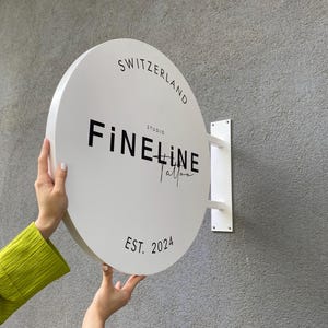 Metal Blade Sign, Custom Blade sign, Personalized Hanging Sign, Wall Mounted Sign, 3D Blade Sign, Commercial Signage, Outdoor Signage