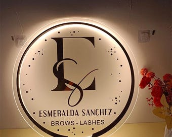 Neon Custom Logo Sign, Acrylic Business sign, 3D LED Logo, Custom Shop Signage, Neon Signs For Office Decor, Beauty Bar Logo Signage