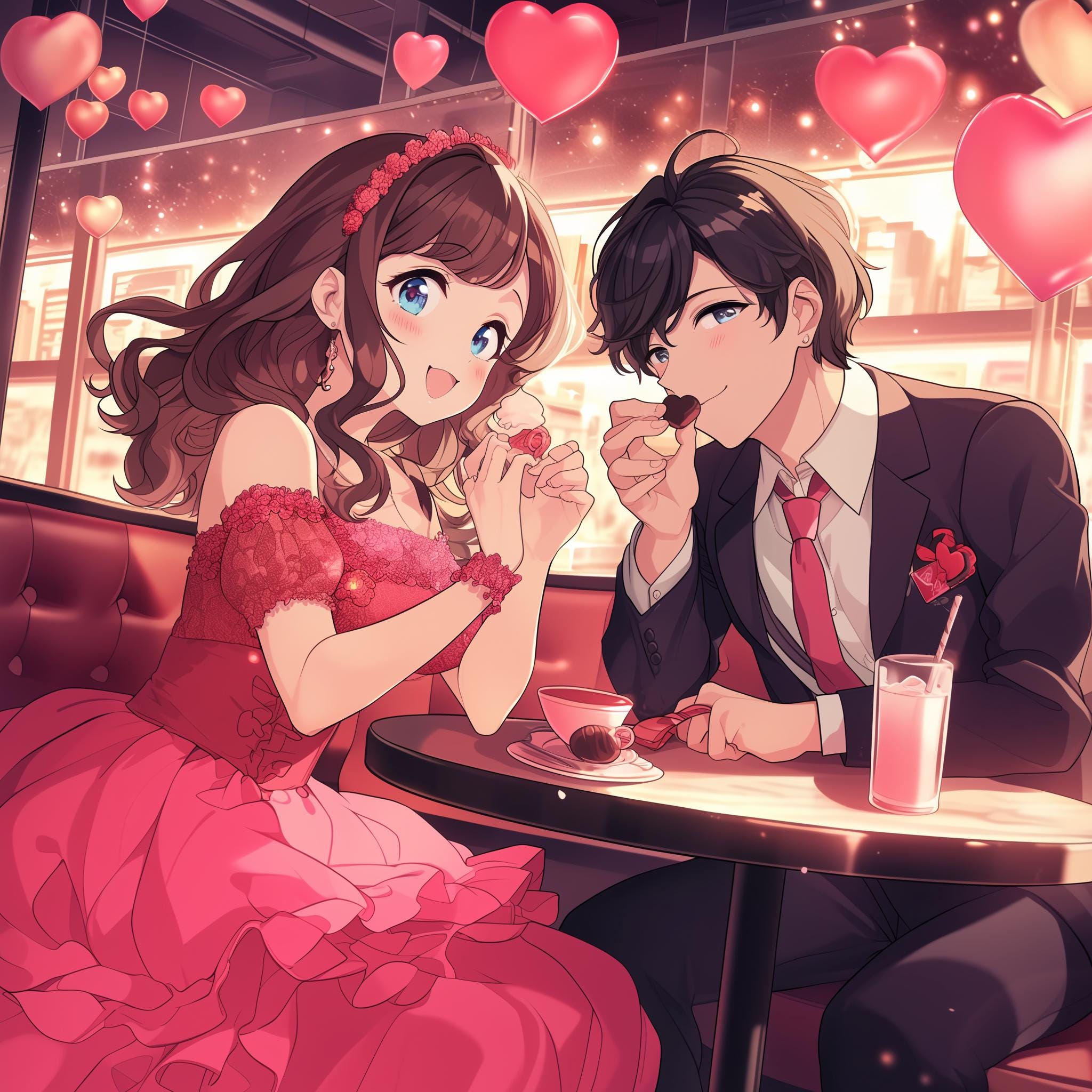 Custom Anime Portrait, Anime Couple, Couple Gift, Family Portrait ...