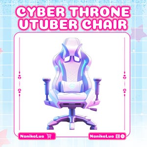 Cyber Throne Gaming Chair, VTube Studio Accessory, VTuber Background, VTuber Asset, Vtuber Decoration