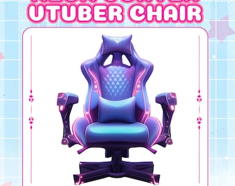 ネオンボルテックスゲーミングチェア、VTuberスタジオアクセサリー（PNG）