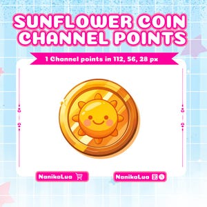 Sunflower Coin Twitch Channel Point Icon (Digital Download)