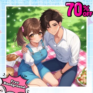 カスタムアニメポートレート、かわいい漫画アニメポートレート、イラスト、家族ポートレート、ペット、カップルギフト、パーソナライズ、記念日、誕生日