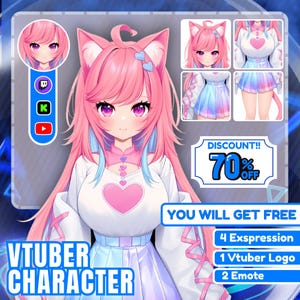 Custom Vtuber-modelcommissie | Vtuber-activa | Live2d Modelcommissie | Live 2D-videoclip | Pngknol | Anime-kunst | Vtuber mannelijk en vrouwelijk