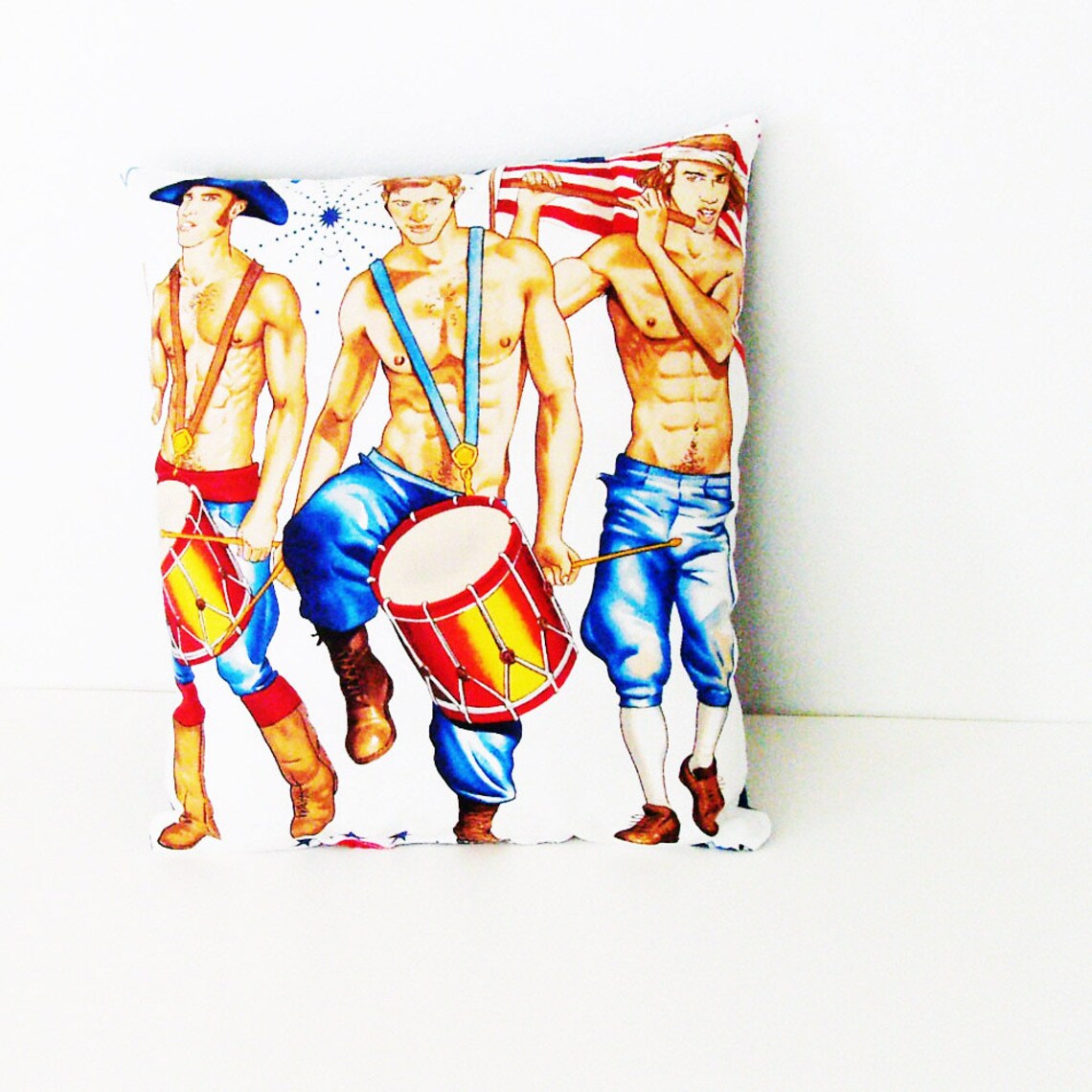 Handmade Patriotic Guys Pillow 11 X 14 In. ME2Designs Red Etsy