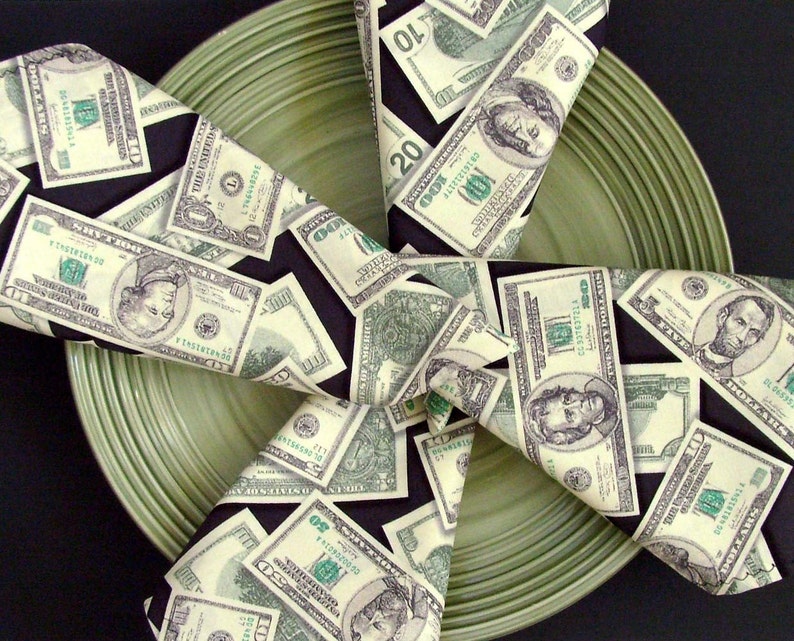 Handmade Money in Your Lap Napkins set of 4 100 Cotton Etsy