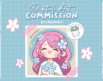 Custom Icon | Custom Profile Picture | Cute Art Commission | Digital Art Commission | Pet Drawing | Personalized Gift | Fast Delivery