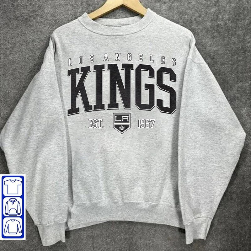 90'S Salem Sportswear NHLOLOSANGELESKINGS Los Angeles Kings Sweatshirt, Made in USA, Men's Size M (approx.) cotton black type Vintage Second Hand