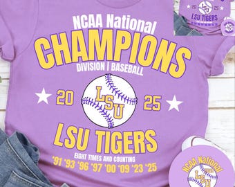 2025 LSU College Baseball World Series Championship, College World Series, 8 times and Counting, NOLA, Geauxmaha, LSU Baseball, Geaux Tigers