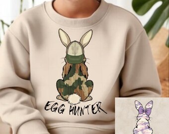 Camo Easter Bunny PNG: Egg Hunter Sublimation File (Digital Download)