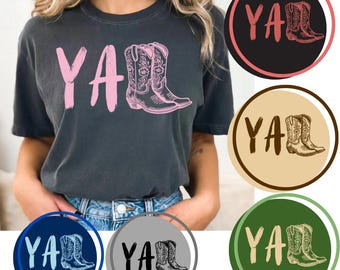 Y'all Cowboy Boots PNG SVG: Western Design, Print-on-Demand (Digital Download